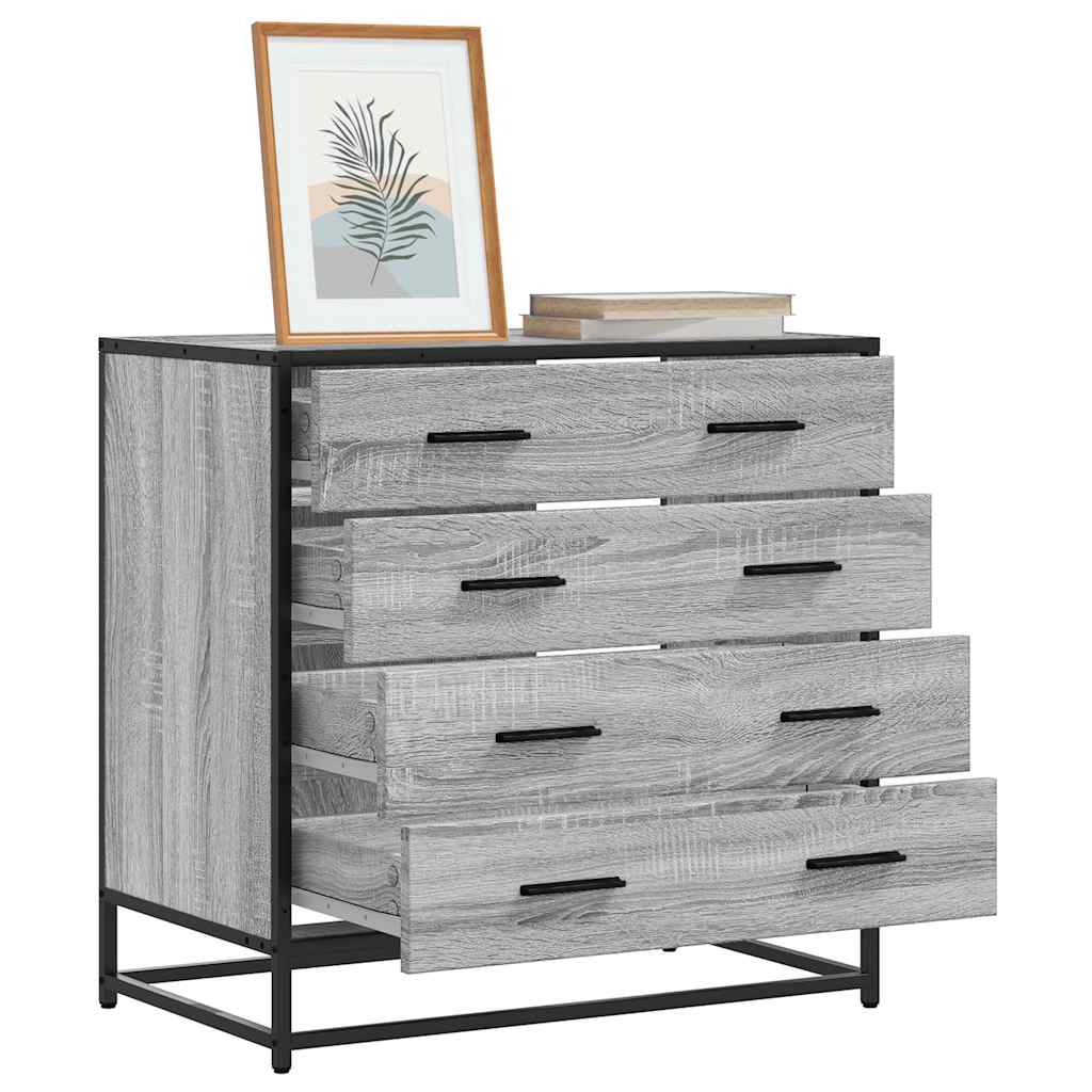 Drawer Cabinet Grey Sonoma 70x41x70 cm Engineered Wood
