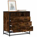 Drawer Cabinet Smoked Oak 70x41x70 cm Engineered Wood