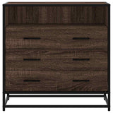 Drawer Cabinet Brown Oak 70x41x70 cm Engineered Wood
