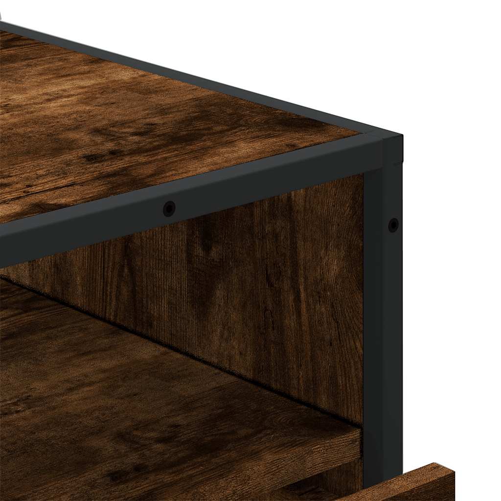 Drawer Cabinet Smoked Oak 70x41x83.5 cm Engineered Wood