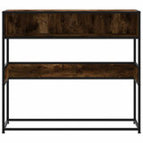 Console Table Smoked Oak 90x35x80 cm Engineered Wood