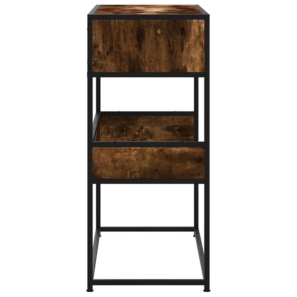 Console Table Smoked Oak 90x35x80 cm Engineered Wood