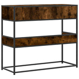Console Table Smoked Oak 90x35x80 cm Engineered Wood