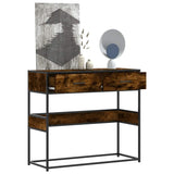 Console Table Smoked Oak 90x35x80 cm Engineered Wood