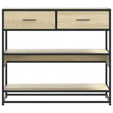 Console Table Sonoma Oak 90x35x80 cm Engineered Wood