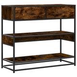 Console Table Smoked Oak 90x35x80 cm Engineered Wood