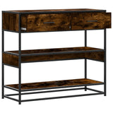 Console Table Smoked Oak 90x35x80 cm Engineered Wood