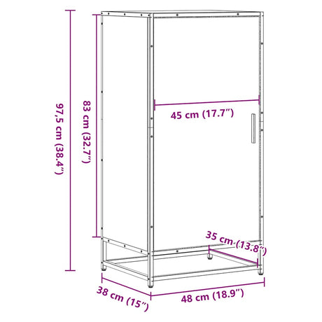 Shoe Rack 48X38X97.5 Cm Engineered Wood