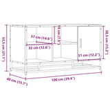 Shoe Bench 100X40X53.5 Cm Engineered Wood And Metal