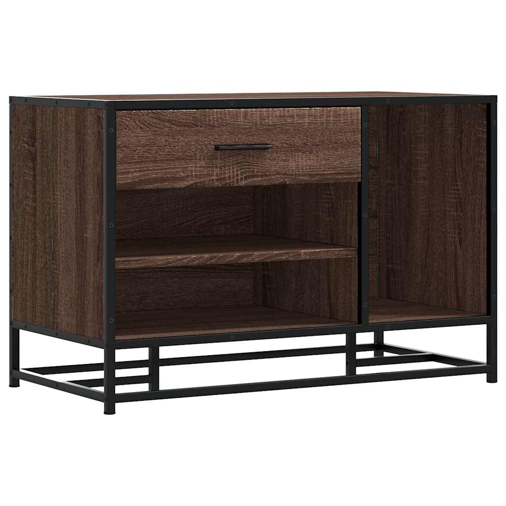 Shoe Bench 80X40X53.5 Cm Engineered Wood And Metal