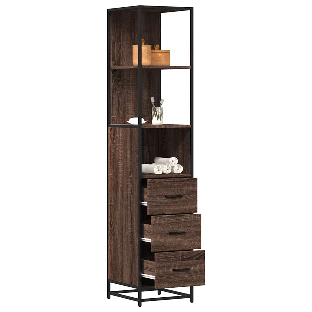 Bathroom Cabinet 35X37.5X166 Cm Engineered Wood