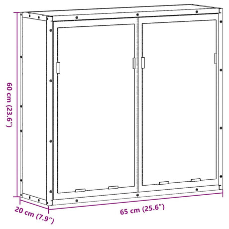 Bathroom Mirror Cabinet 65X20X60 Cm Engineered Wood