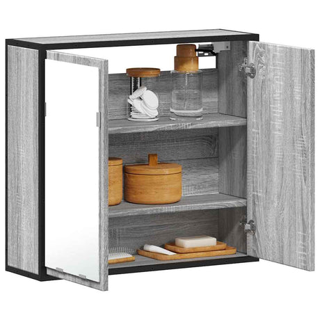 Bathroom Mirror Cabinet 65X20X60 Cm Engineered Wood