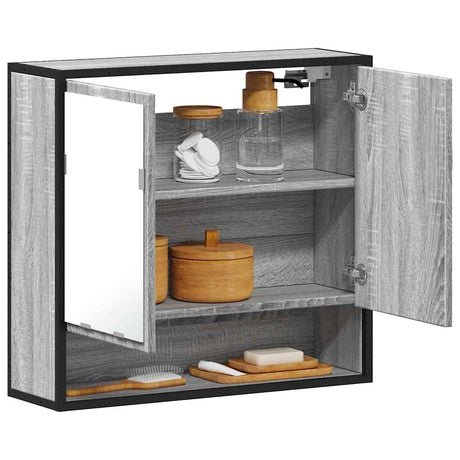 Bathroom Mirror Cabinet 65X20X60 Cm Engineered Wood