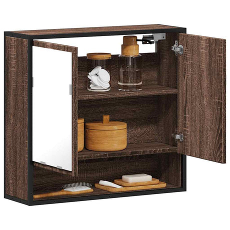 Bathroom Mirror Cabinet 65X20X60 Cm Engineered Wood