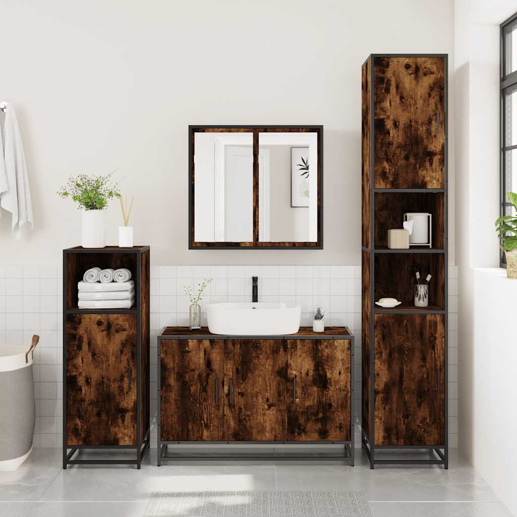 Bathroom Sink Cabinet 90X33X60 Cm Engineered Wood