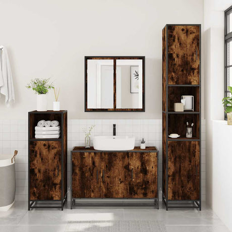 Bathroom Sink Cabinet 90X33X60 Cm Engineered Wood