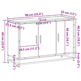 Bathroom Sink Cabinet 90X33X60 Cm Engineered Wood