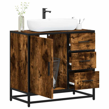 Bathroom Sink Cabinet 65X33X60 Cm Engineered Wood