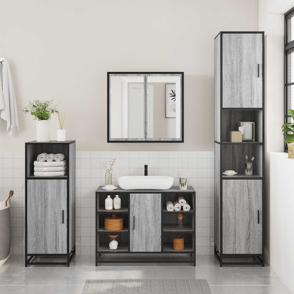 Bathroom Sink Cabinet 80X33X60 Cm Engineered Wood