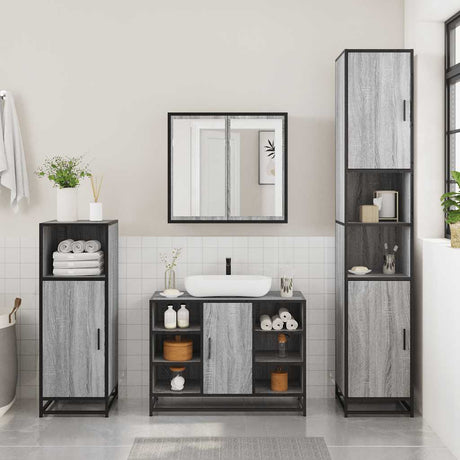 Bathroom Sink Cabinet 80X33X60 Cm Engineered Wood