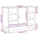 Bathroom Sink Cabinet 80X33X60 Cm Engineered Wood
