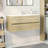 Bathroom Sink Cabinet Sonoma Oak 100X38.5X45 Cm Engineered Wood
