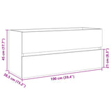 Bathroom Sink Cabinet Sonoma Oak 100X38.5X45 Cm Engineered Wood