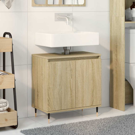 Bathroom Cabinet 58X33X60 Cm Engineered Wood
