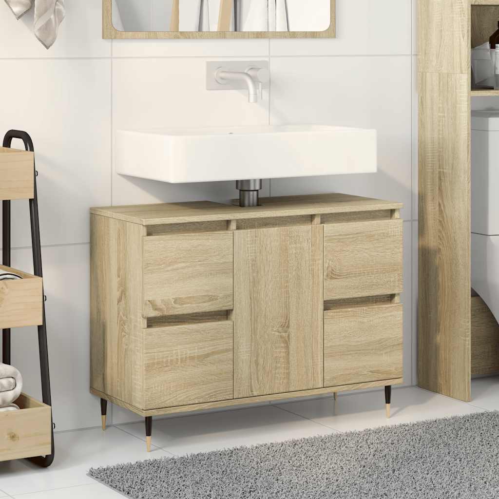 Bathroom Cabinet 80X33X60 Cm Engineered Wood