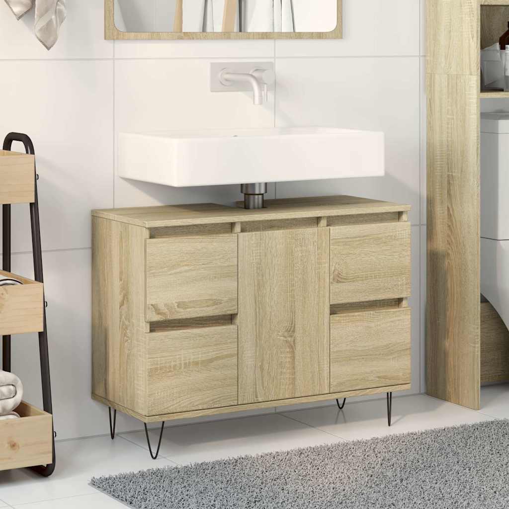 Bathroom Cabinet 80X33X60 Cm Engineered Wood