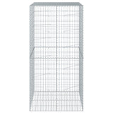 Gabion Basket with Cover 100x100x200 cm Galvanised Iron