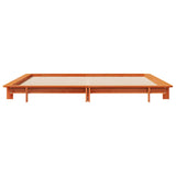 Bed Frame without Mattress Wax Brown 160x200 cm Solid Wood Pine