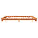 Bed Frame without Mattress Wax Brown 160x200 cm Solid Wood Pine