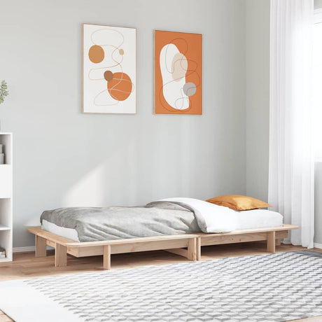 Bed Frame Without Mattress Super King Solid Wood Pine