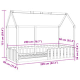 Kids' House Bed Frame Without Mattress