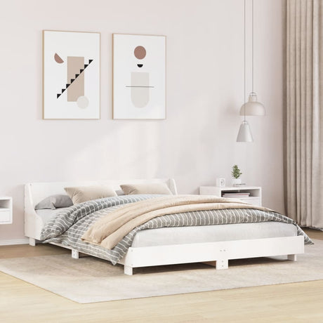 Bed Frame Without Mattress King Size Solid Wood Pine