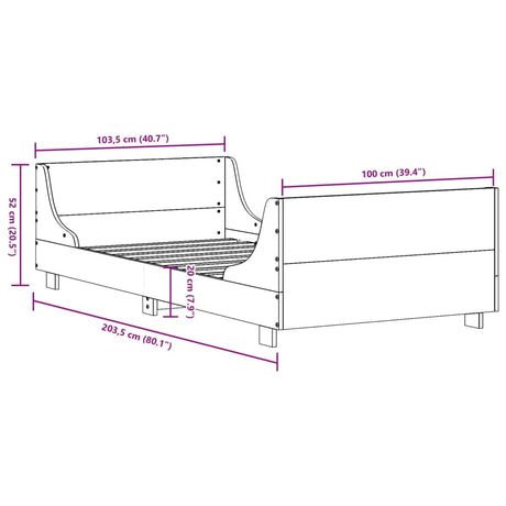 Bed Frame Without Mattress Solid Wood Pine