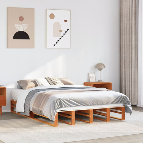 Bed Frame Without Mattress Solid Wood Pine