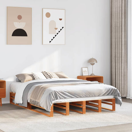 Bed Frame Without Mattress Solid Wood Pine