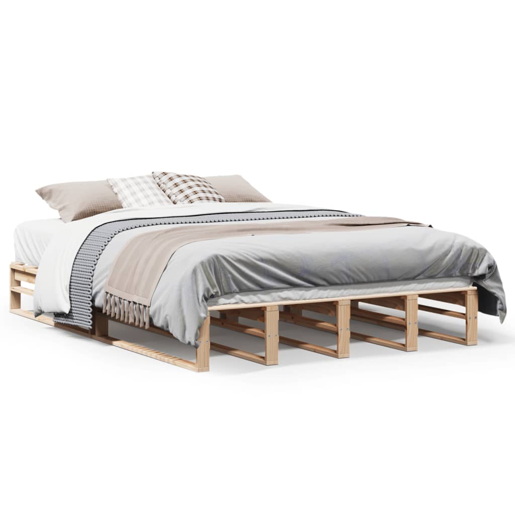 Bed Frame without Mattress 160x200 cm Solid Wood Pine
