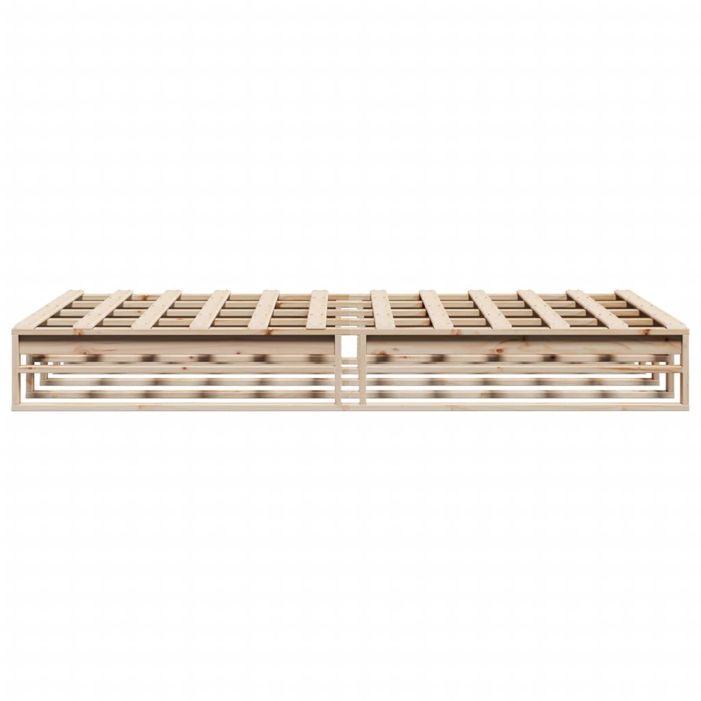Bed Frame without Mattress 160x200 cm Solid Wood Pine