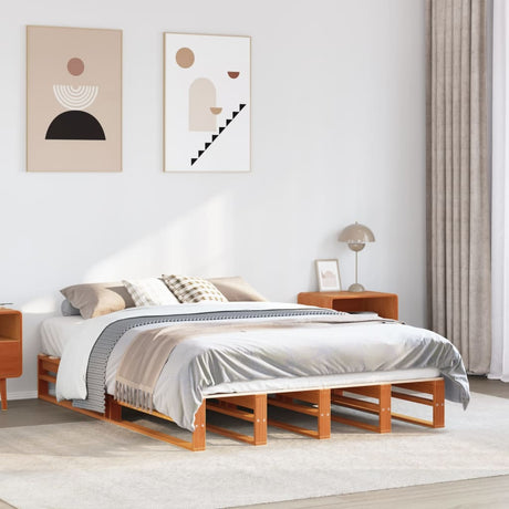 Bed Frame Without Mattress Solid Wood Pine