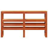 Headboard With Shelves 120 Cm Solid Wood Pine