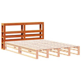 Headboard With Shelves 120 Cm Solid Wood Pine
