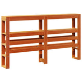 Headboard With Shelves 120 Cm Solid Wood Pine