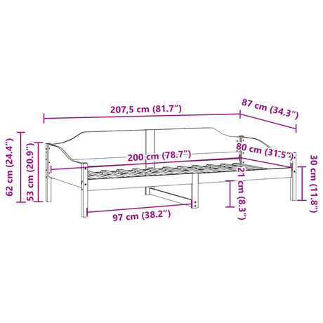 Bed Frame Without Mattress Solid Wood Pine