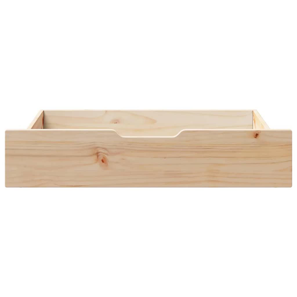 Under-Bed Drawers With Wheels 2 Pcs 80X55X17 Cm Solid Wood Pine