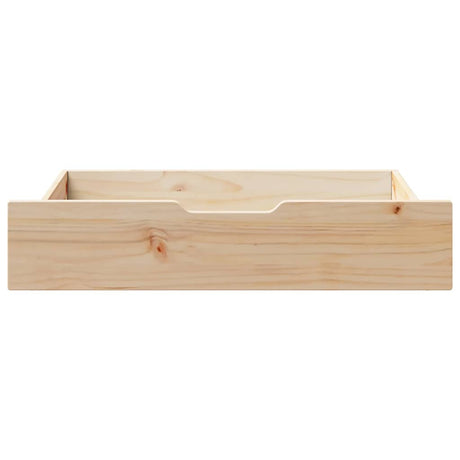 Under-Bed Drawers With Wheels 2 Pcs 80X55X17 Cm Solid Wood Pine