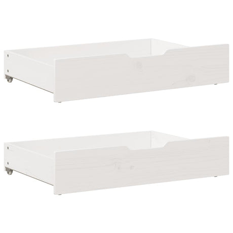 Under-Bed Drawers With Wheels 2 Pcs 80X55X17 Cm Solid Wood Pine